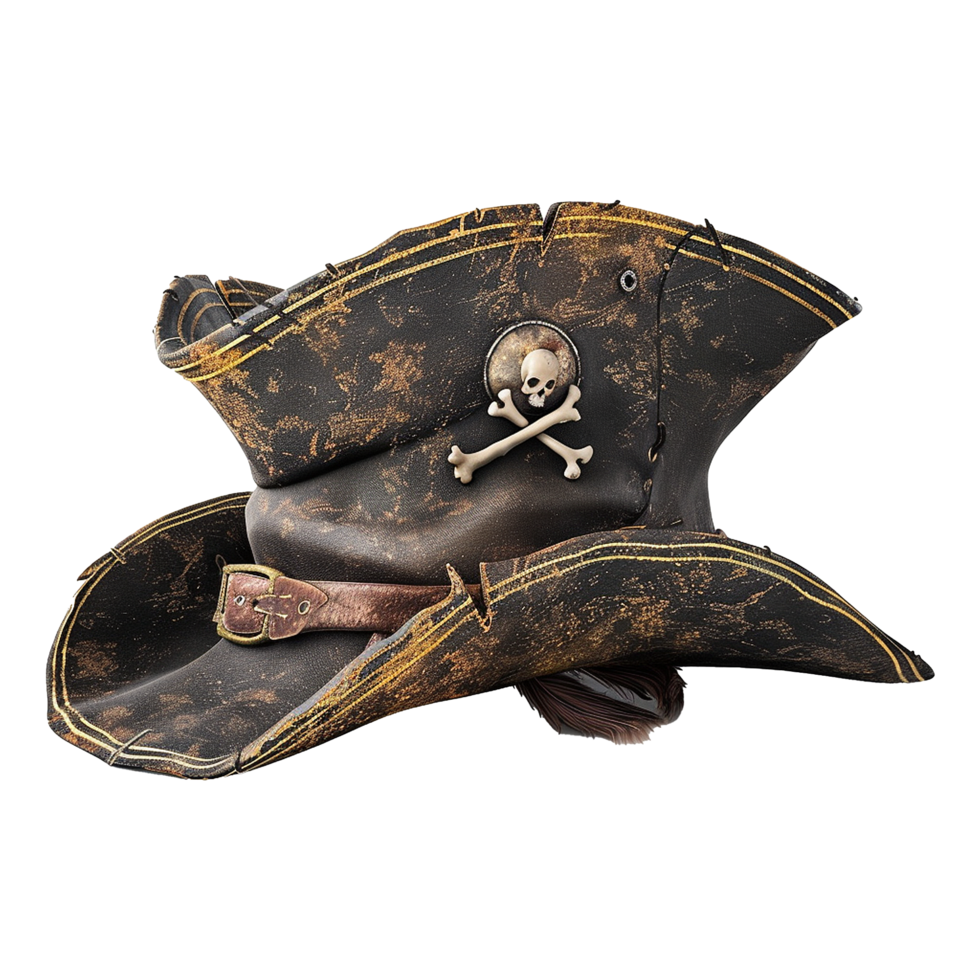 AI generated Pirate hat isolated on transparent background png