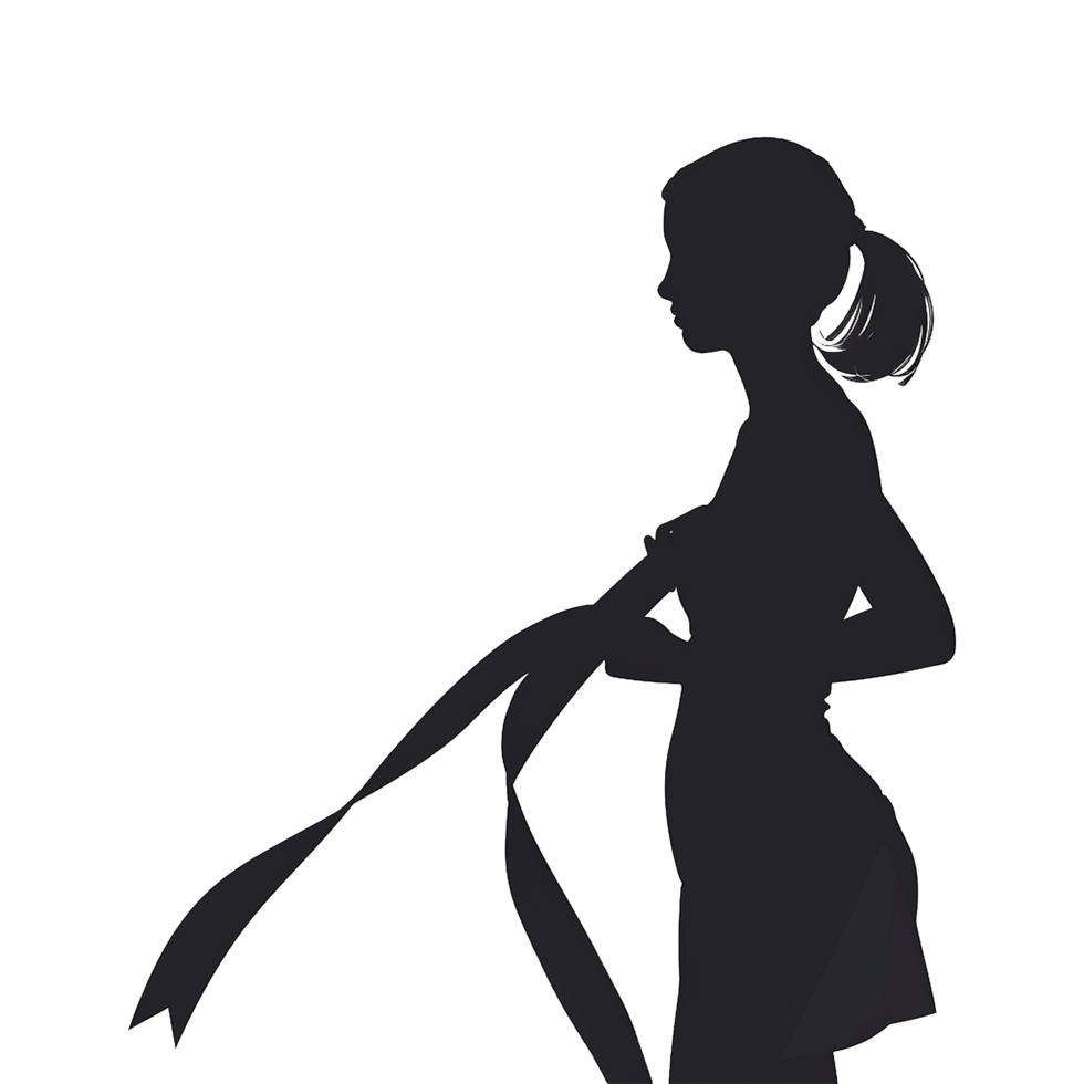 AI generated Silhouette women isolated on transparent background png