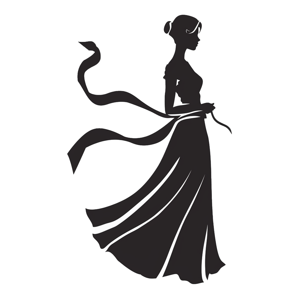 AI generated Silhouette women isolated on transparent background png