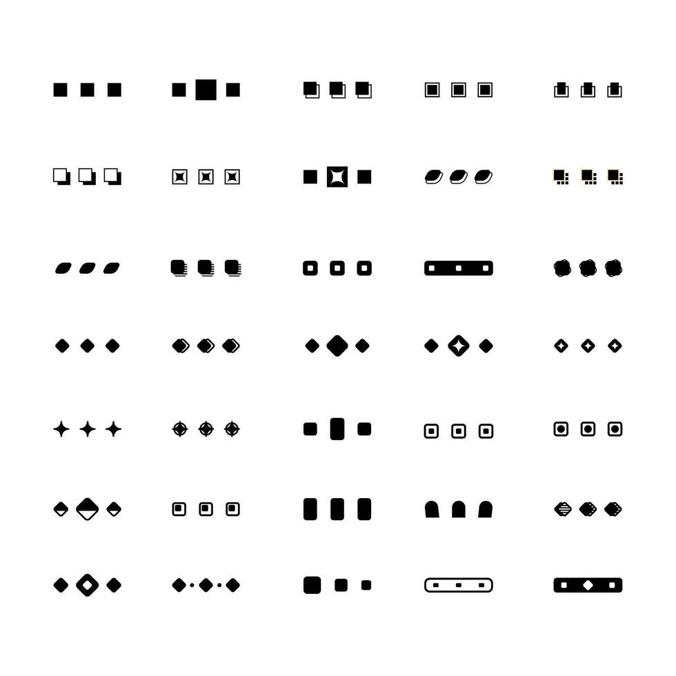 options three dot of mobile apps icon collection set vector