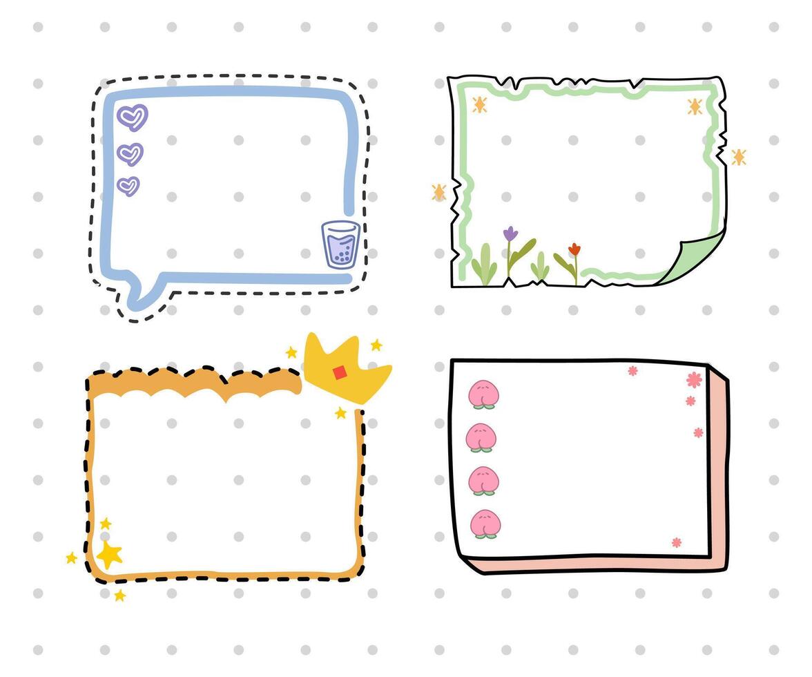 memo and notepads design collection set vector
