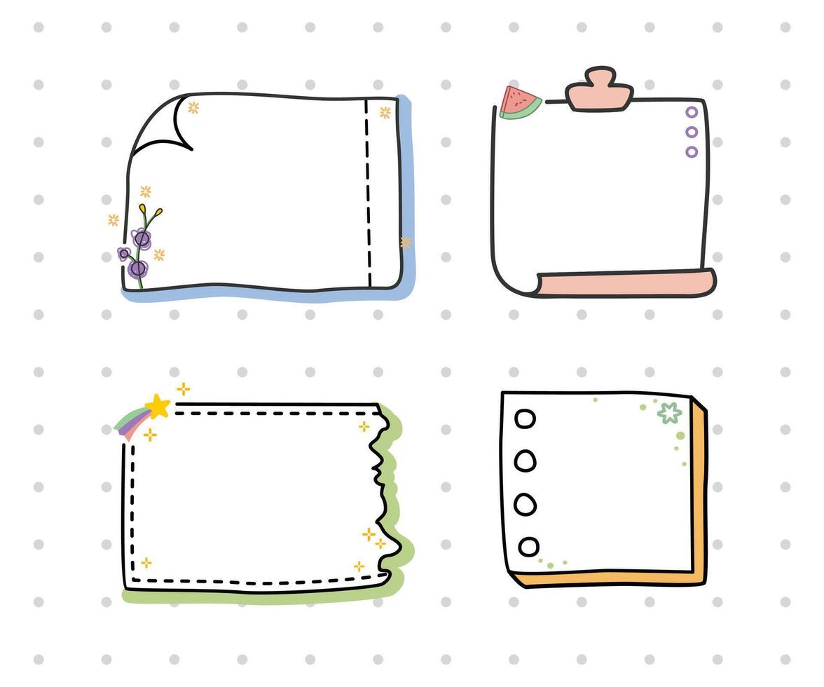 journal element notepads design collection set vector