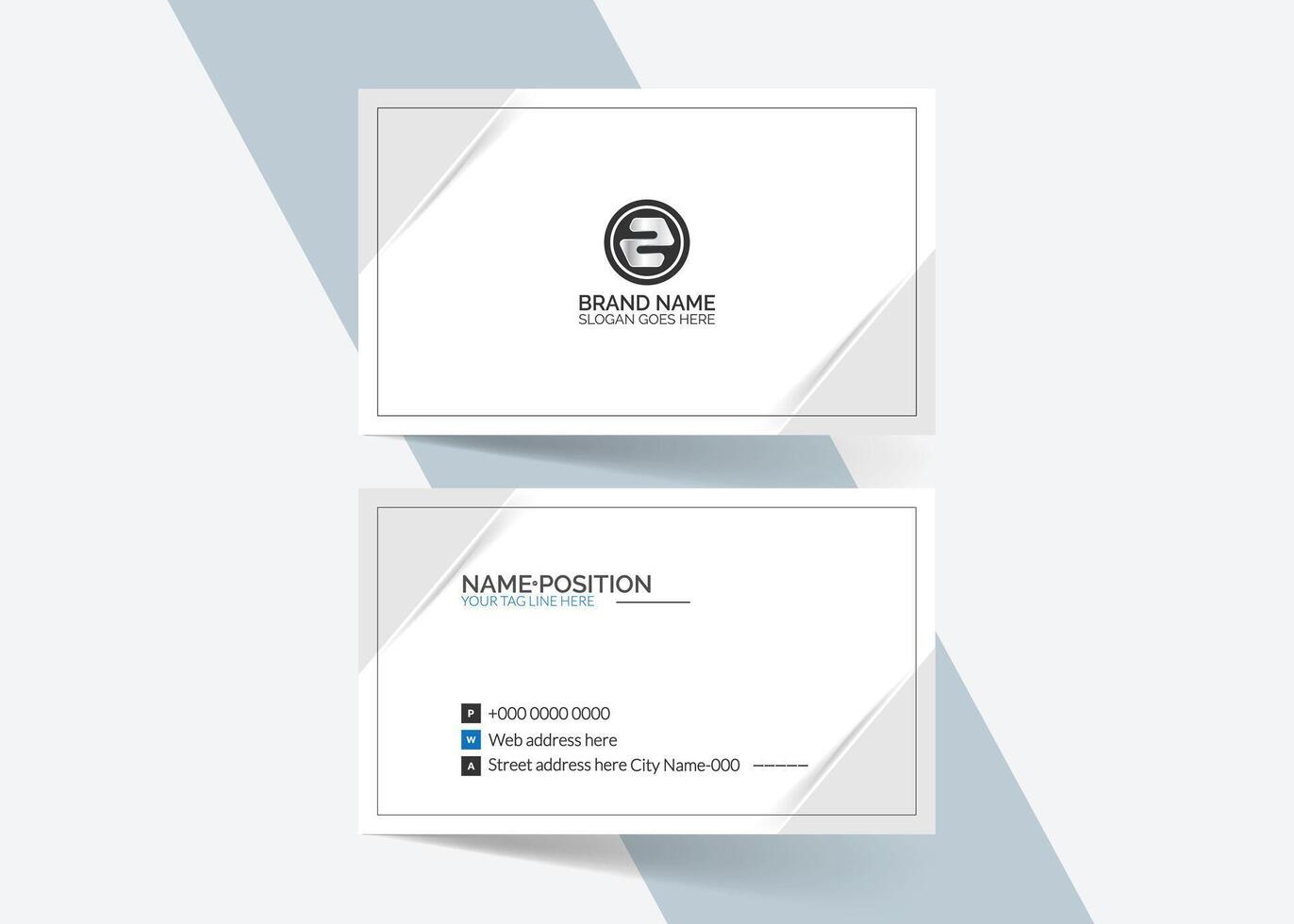 Simple and clean business card template design vector