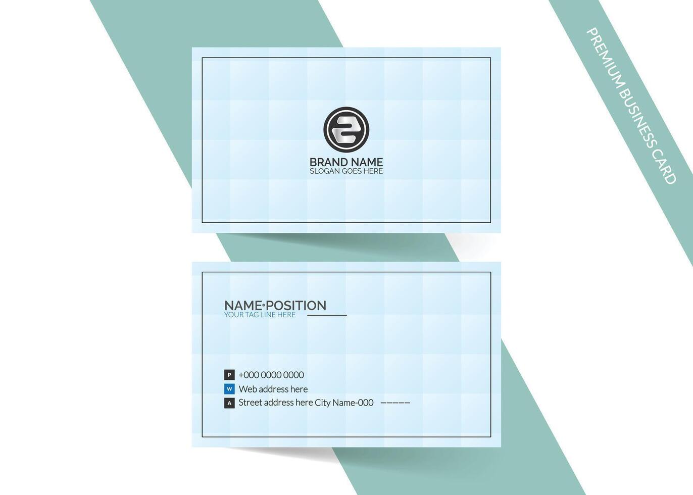 Modern business card layout vector