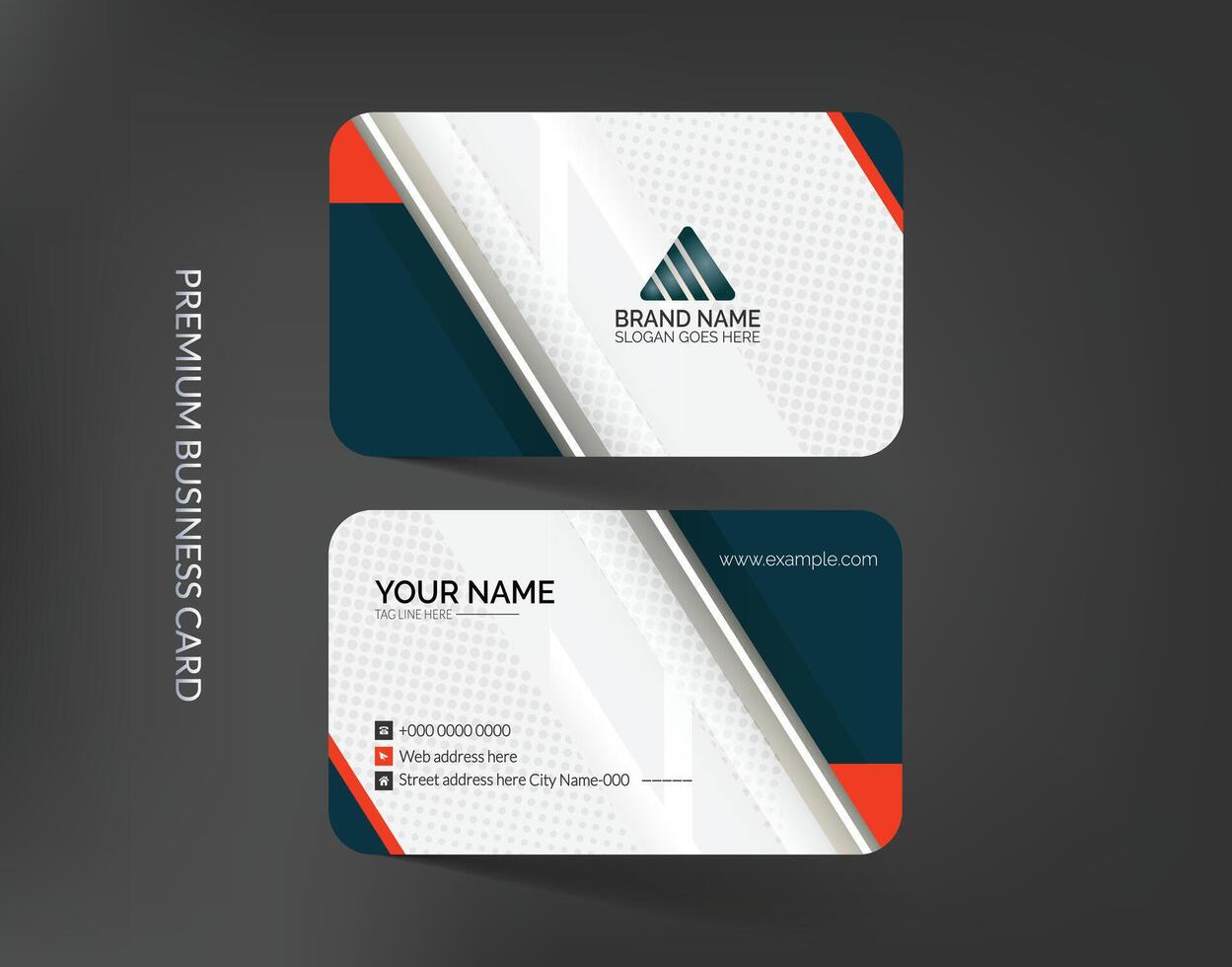 Corporate business card template design vector