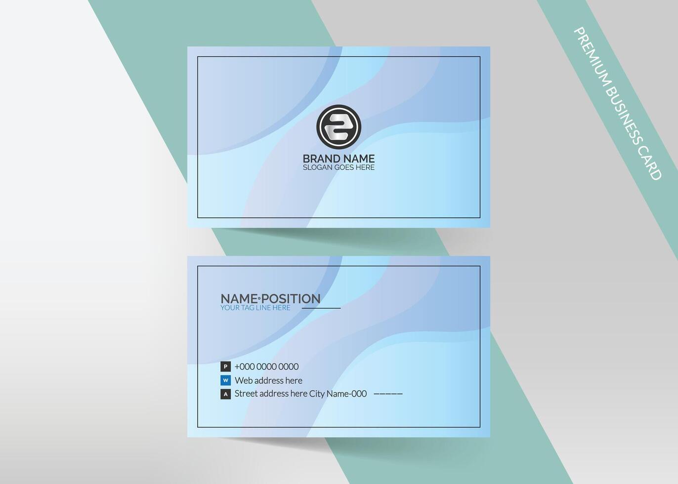 Modern business card layout vector