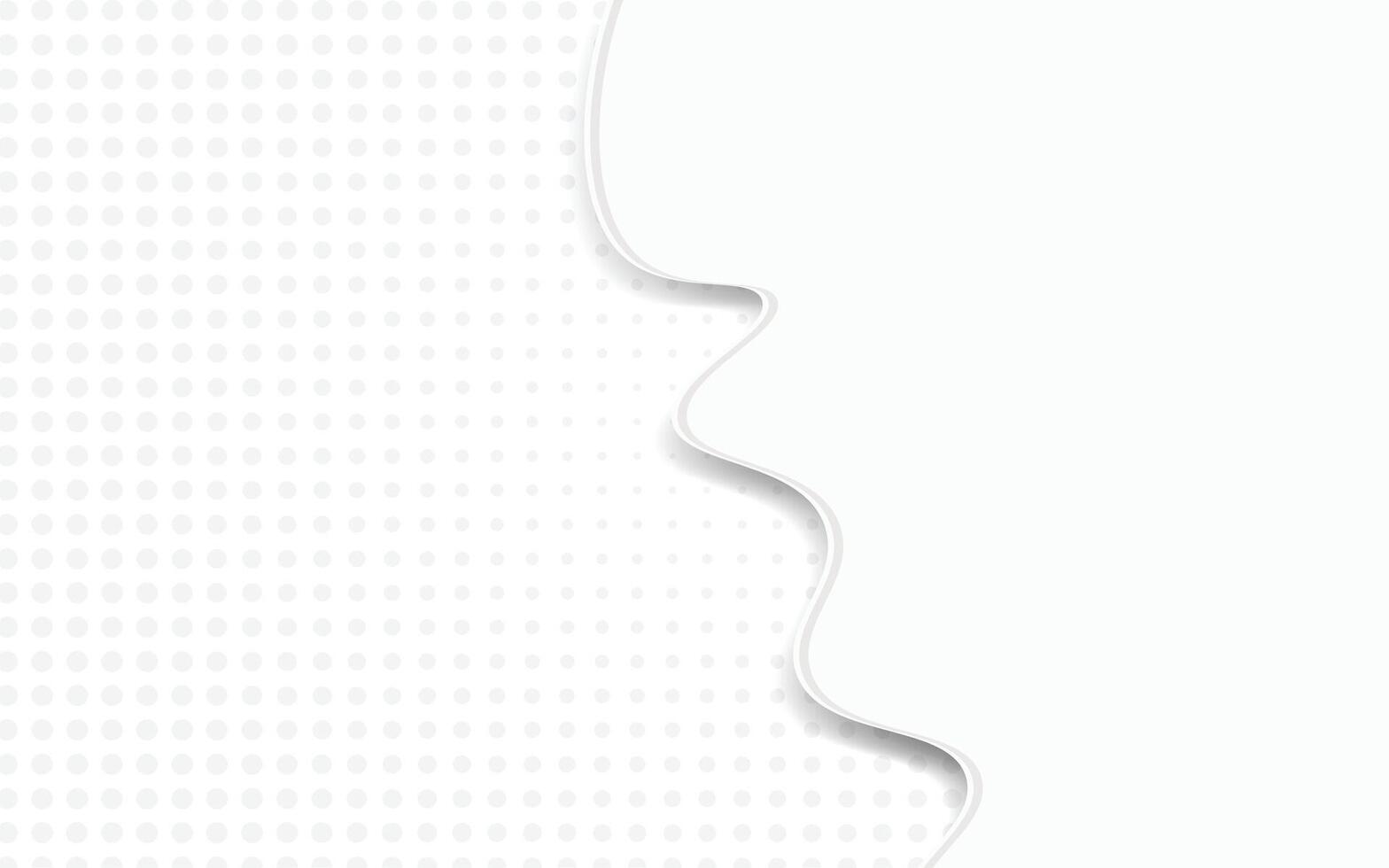 Minimal white geometric background with curve line vector