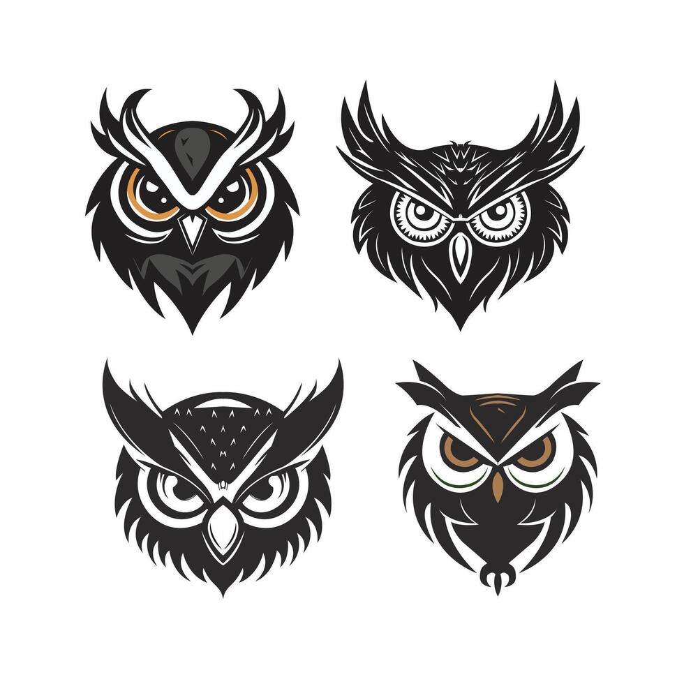 Owl Face icon Vector