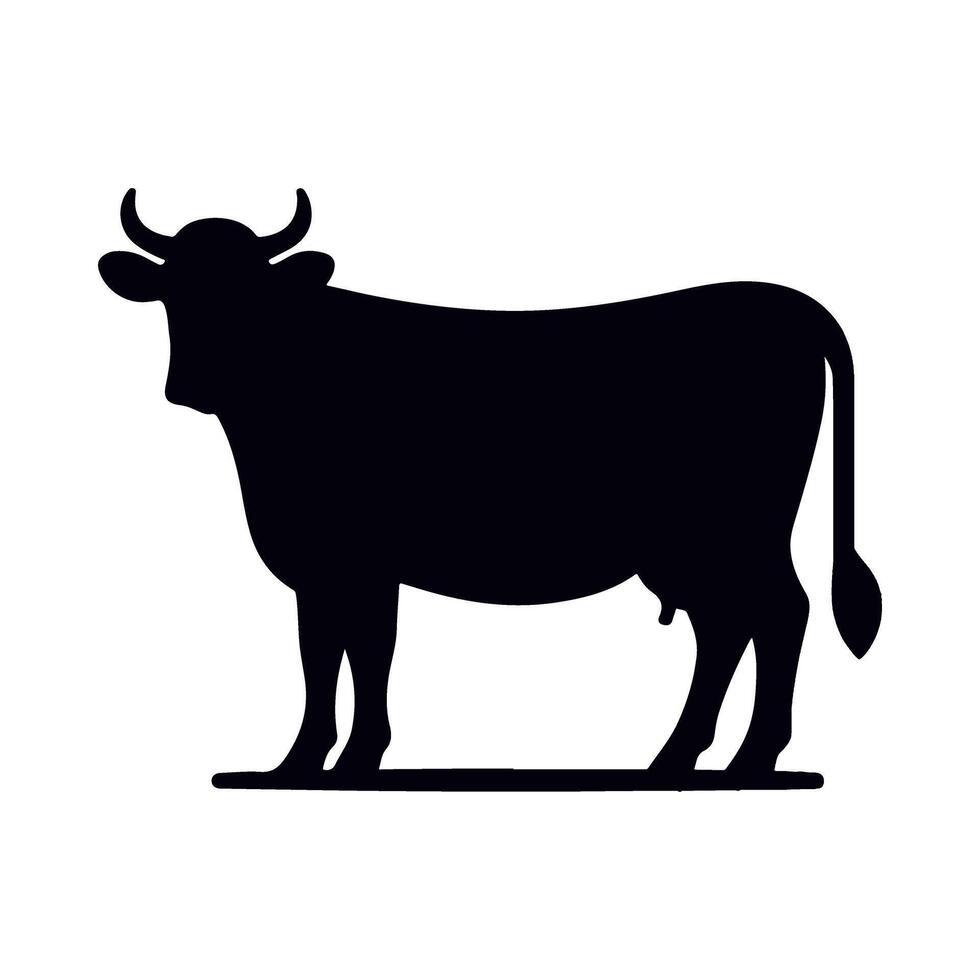 AI generated cow vector silhouette for the Eid al-Adha theme