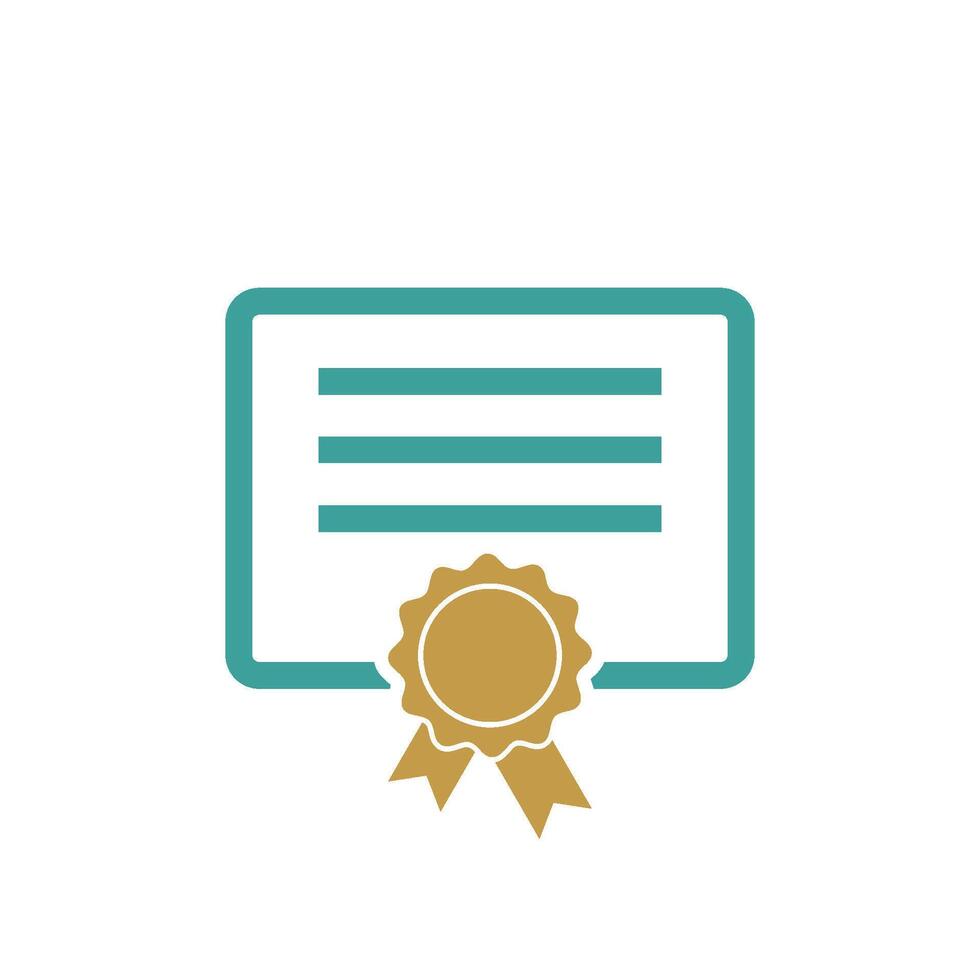 Diploma, Graduate Certificate Icon Vector Template