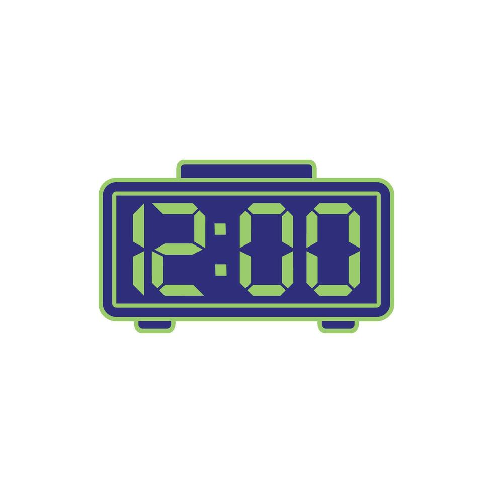 Digital Clock Icon Vector Template Illustration Design