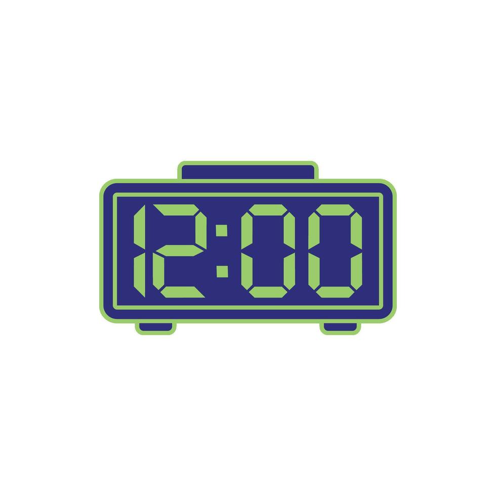 digital reloj icono vector modelo ilustración diseño