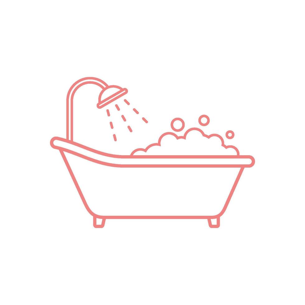 Bathtub Icon Vector Template Illustration Design