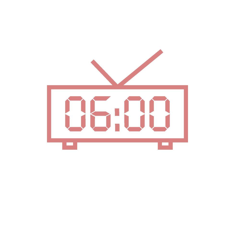 Digital Clock Icon Vector Template Illustration Design