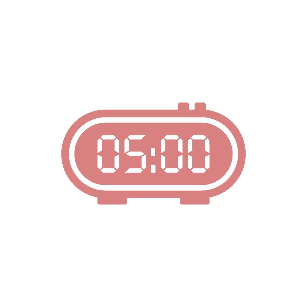 Digital Clock Icon Vector Template Illustration Design