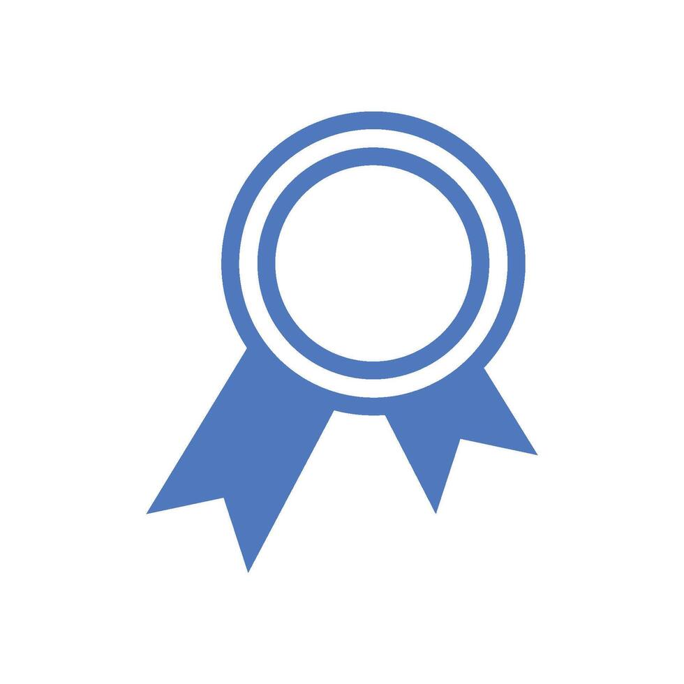 Rosette Ribbon Badge Award Icon Vector Template