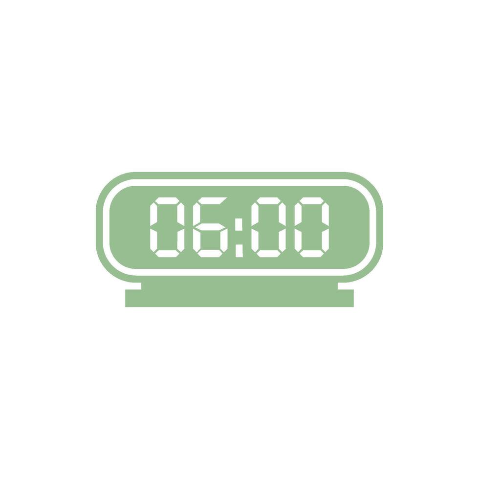 Digital Clock Icon Vector Template Illustration Design