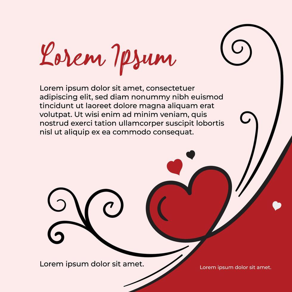 Happy valentine's day template design vector
