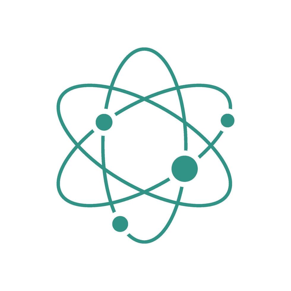 vector de icono de laboratorio de neutrones de átomo molecular