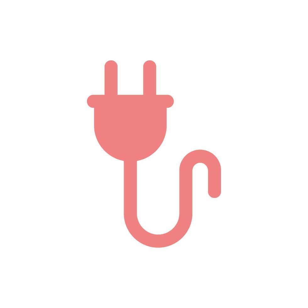 enchufe cable icono vector modelo ilustración diseño