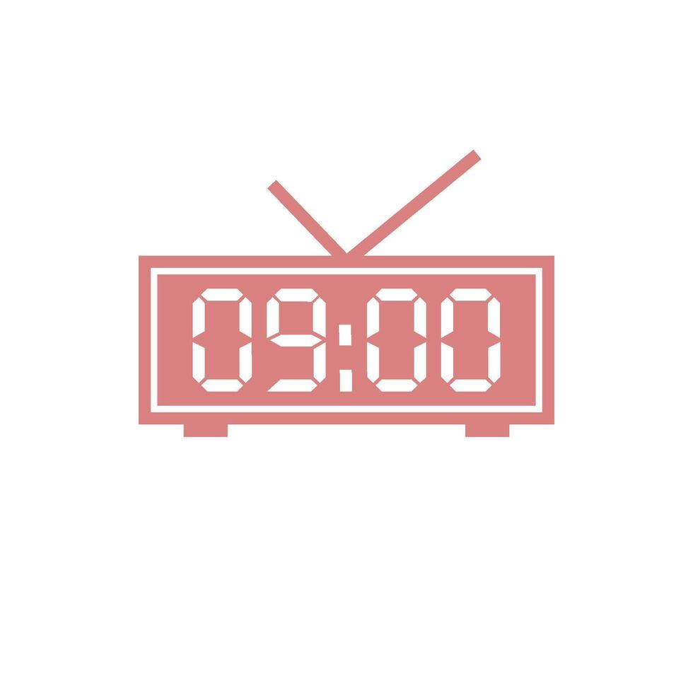 Digital Clock Icon Vector Template Illustration Design