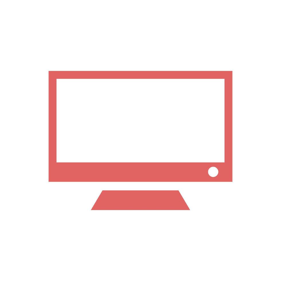Monitor Screen Icon Vector Template Illustration Design
