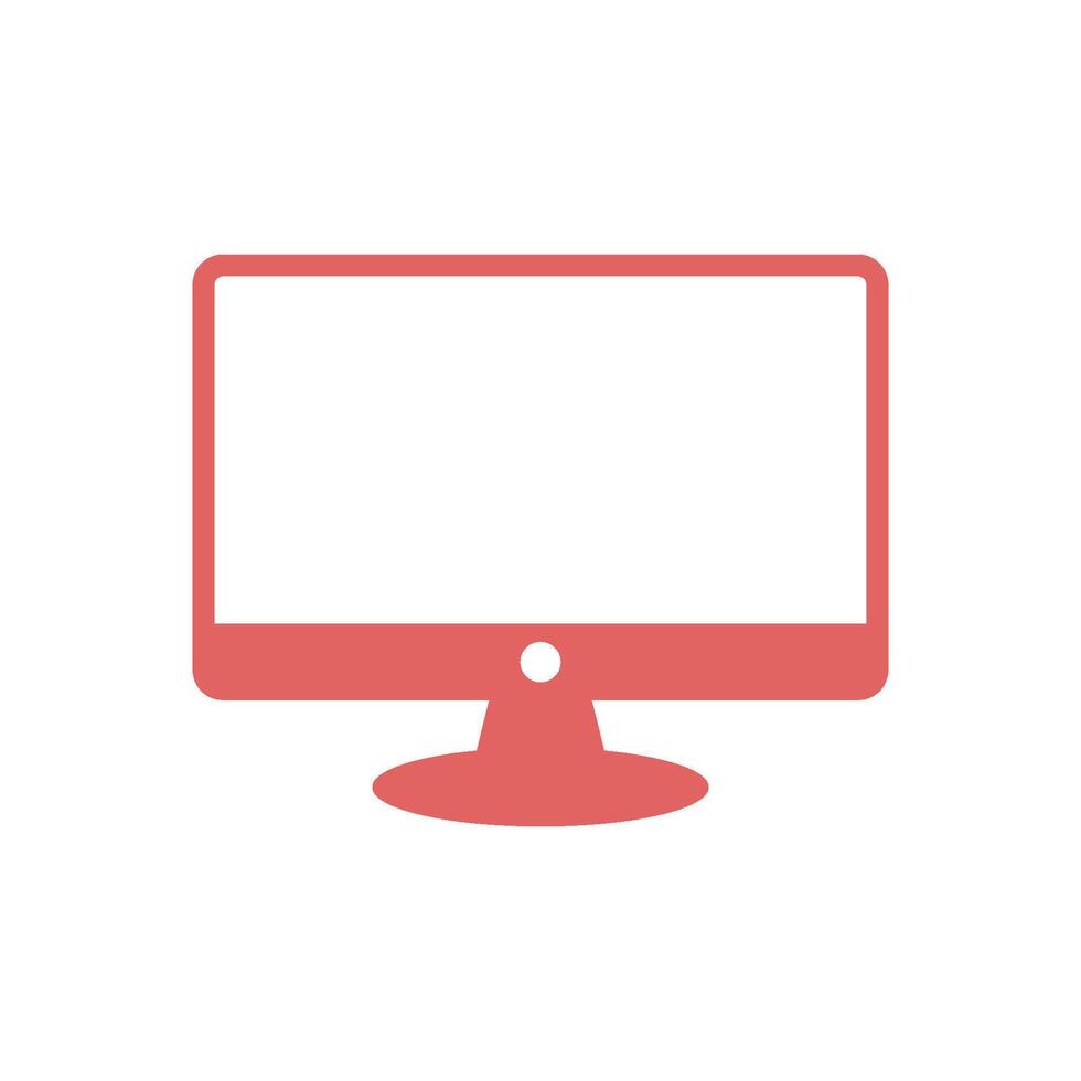 Monitor Screen Icon Vector Template Illustration Design