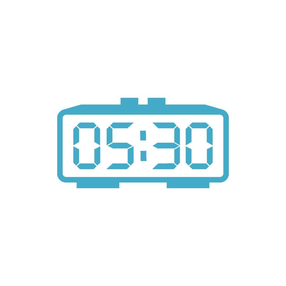 Digital Clock Icon Vector Template Illustration Design