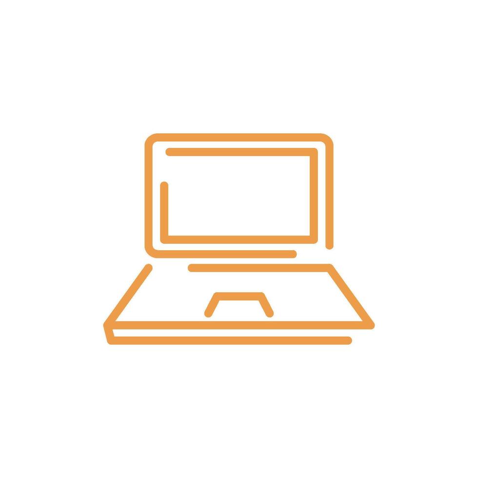 Laptop Notebook Icon Vector Template Illustration Design