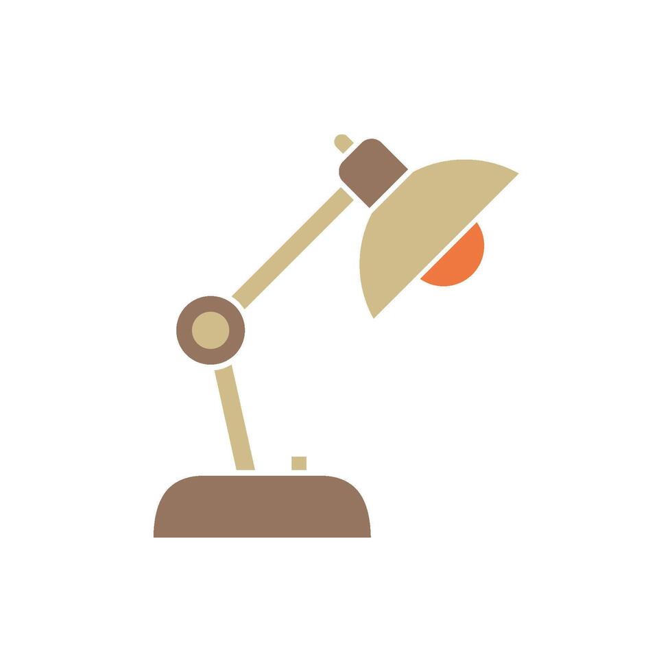 escritorio lámpara icono vector modelo ilustración diseño