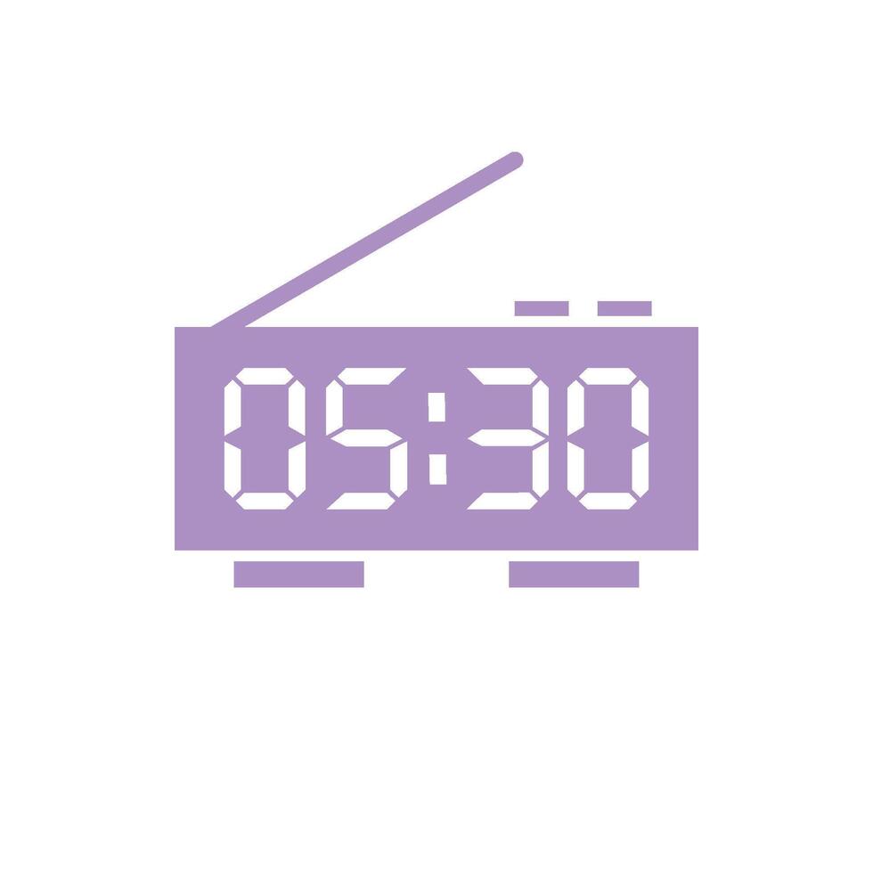 Digital Clock Icon Vector Template Illustration Design