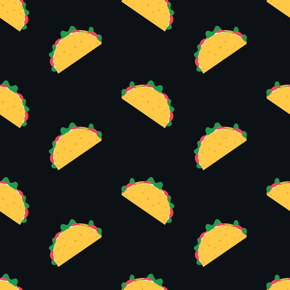 Taco seamless pattern cinco de mayo vector