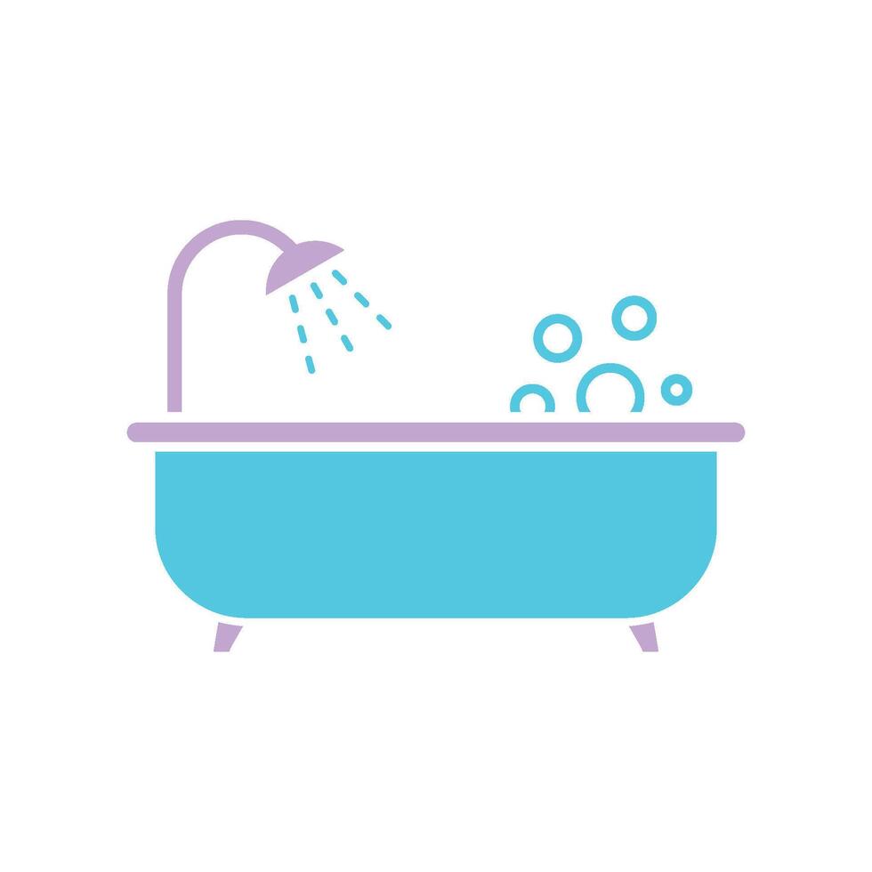 bañera icono vector modelo ilustración diseño