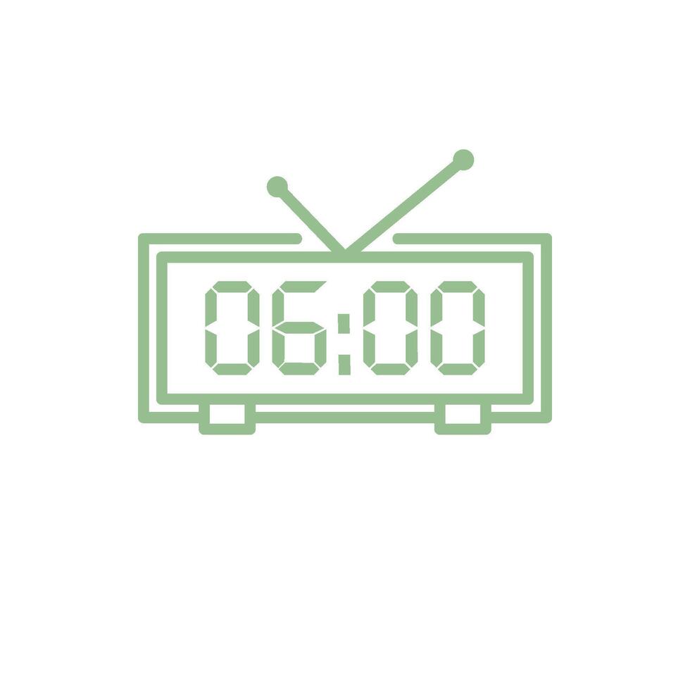 Digital Clock Icon Vector Template Illustration Design