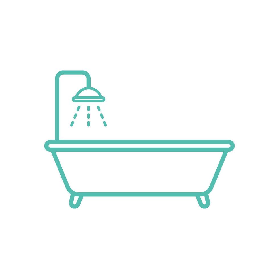 bañera icono vector modelo ilustración diseño