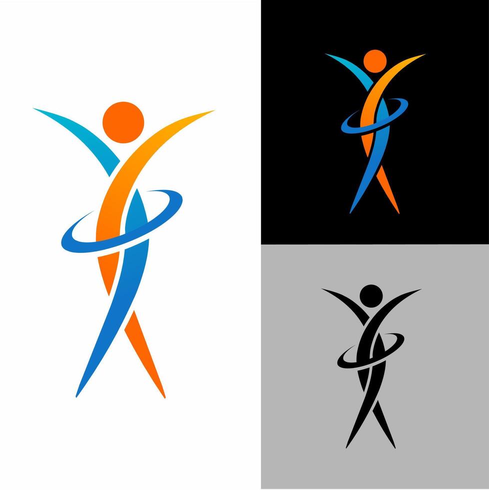 Health life logo design vector