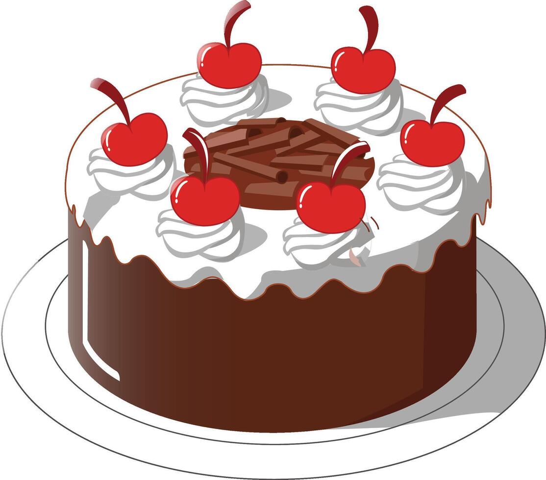 Black Forest Cake vector
