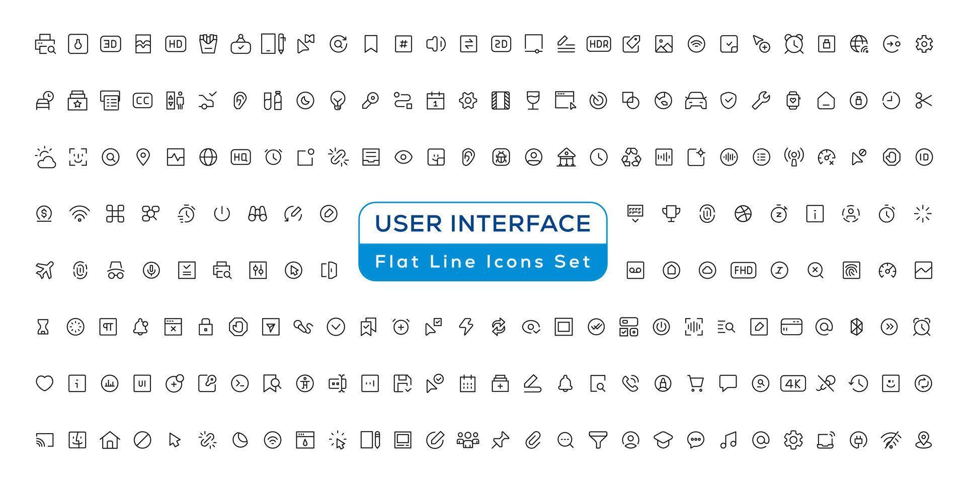 Mega set of ui ux icons, user interface icon set collection vector