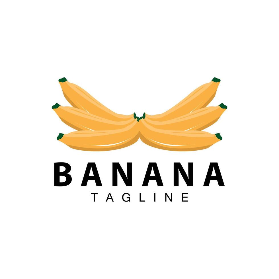 Banana logo design fresh plantation farmer banana fruit vector silhouette template illustration