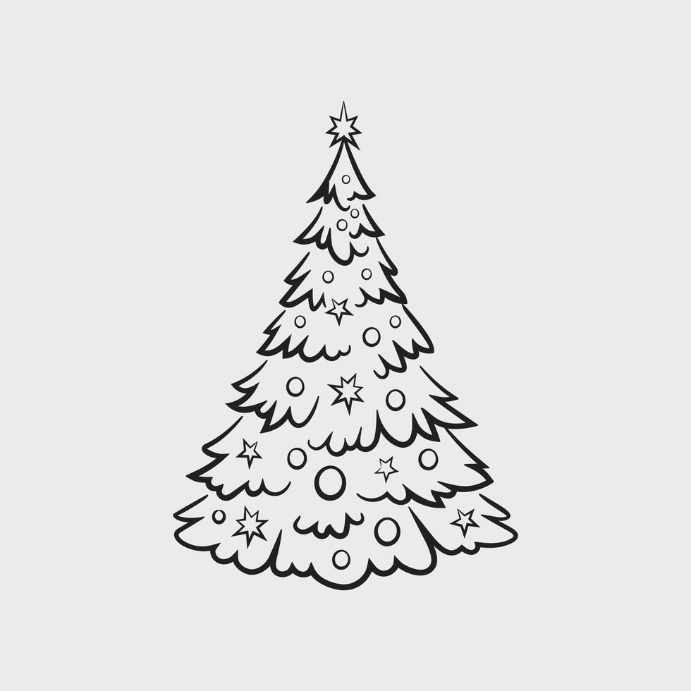 Abstract Christmas Tree, Christmas tree icon, Vector illustration