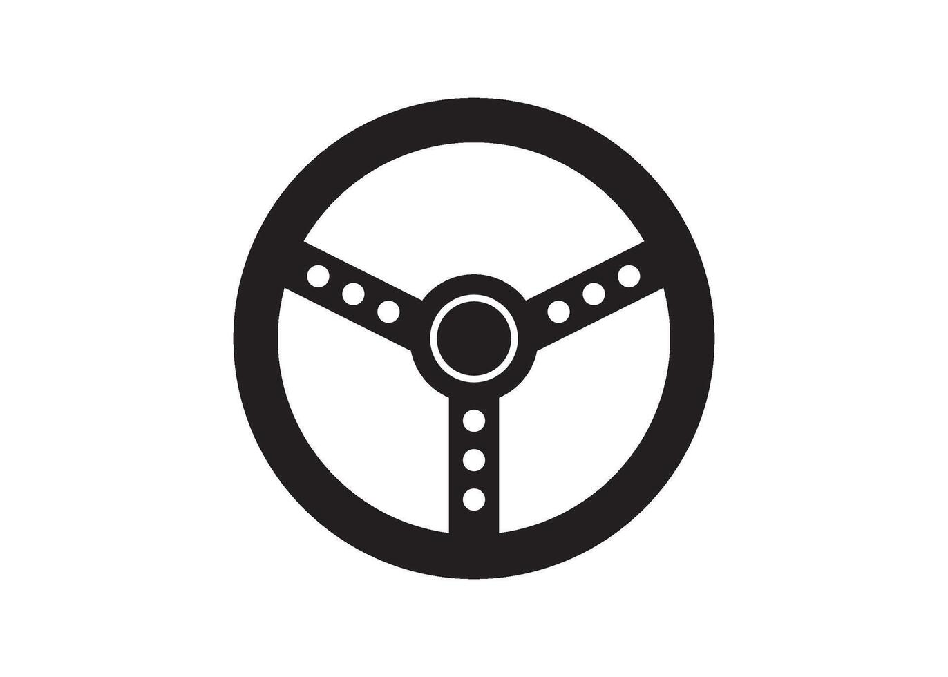 steering wheel icon design vector