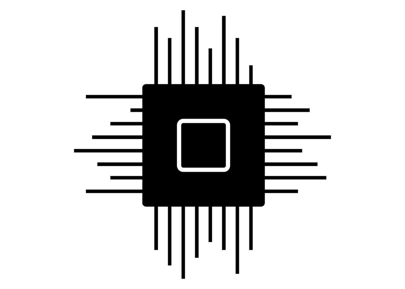 microchip icon design vector