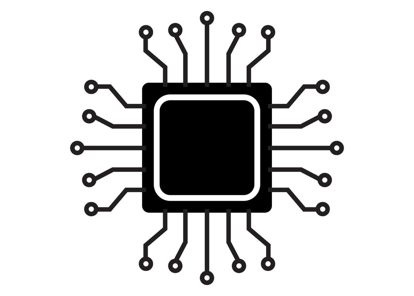 microchip icon design vector
