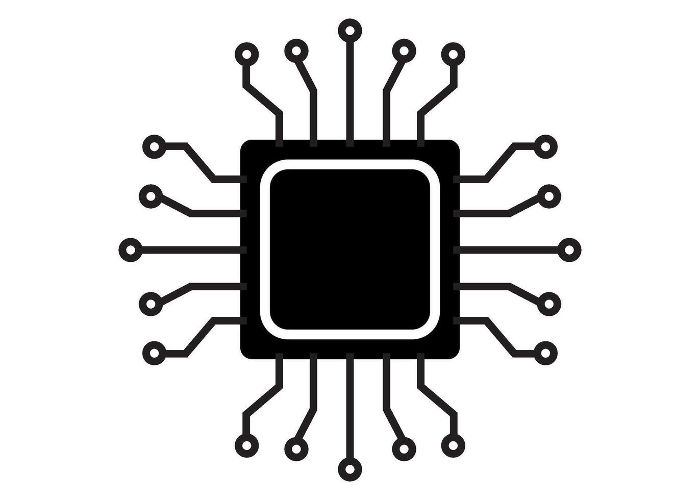 microchip icon design vector