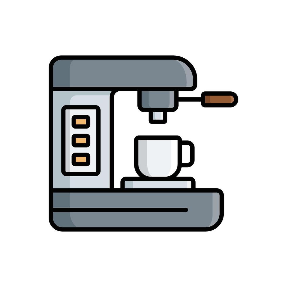 café fabricante icono vector diseño modelo sencillo y limpiar