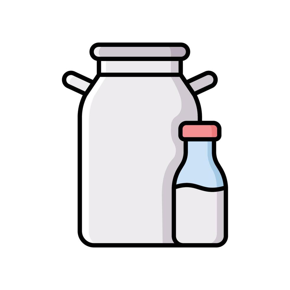 Leche lata icono vector diseño modelo sencillo y limpiar