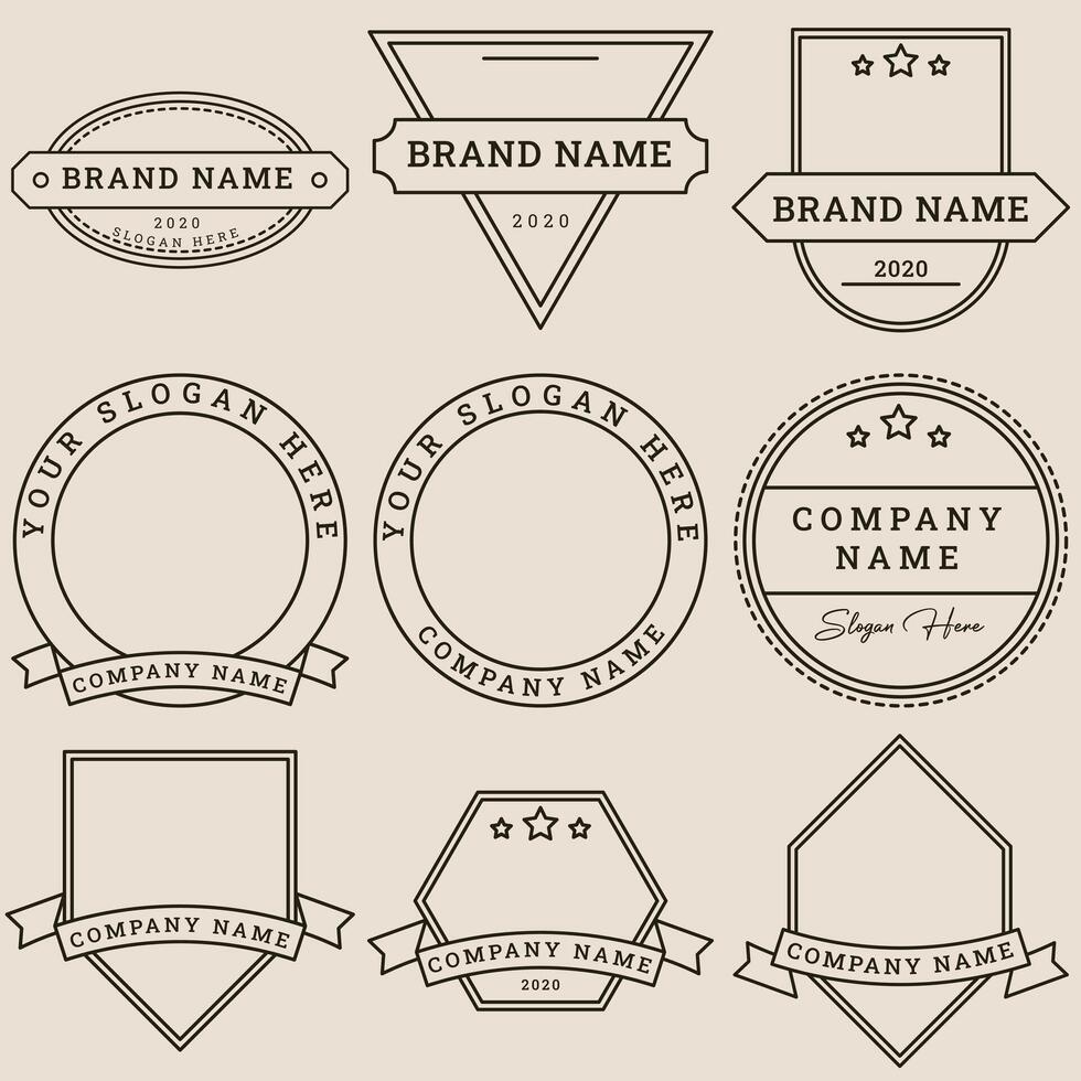 premium set emblem labels vector  badge set, banner, brand, and collection illustration design