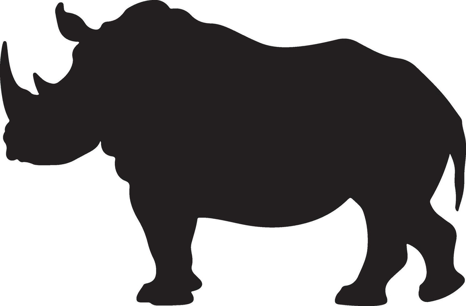 rinoceronte silueta vector ilustración blanco antecedentes