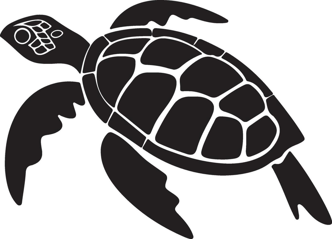 Tortuga silueta vector ilustración blanco antecedentes