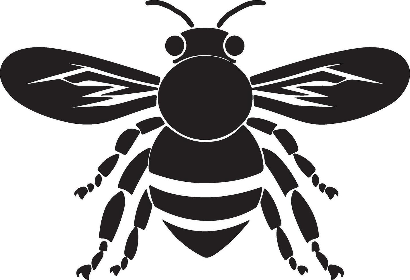 abeja silueta vector ilustración blanco antecedentes